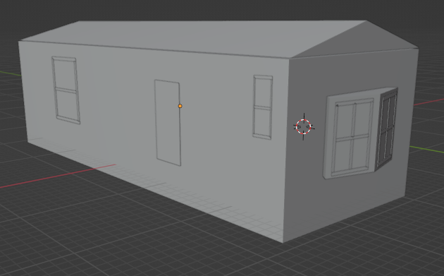 untextured trailer house model